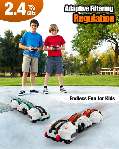 360 7 8 9 10 11+ 2 60+min, 6-12 BAZADER RC Car with LED Lights - Remote Control Car Snakes Roll Toy, Birthday for Kids