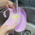 2-Pack Lightweight Waterproof Silicone Baby Bib, Comfortable Easy-Wipe Clean (Purple/Light Pink, Large)