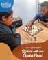 WE Games Wooden Checkers Pieces Only (1.06 inch), 24 Brown and Natural Stained with Storage Bag