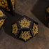 UDIXI Stone D&D Dice Set 7PCS Obsidian Dice with Gift Case for Dungeons and Dragons MTG