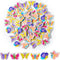 Haooryx 60pcs Spring Butterfly Mini Erasers for Kids, Novelty 3D Desk Puzzle Erasers for Classroom Prizes