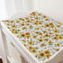 Summer 32''x16'' Watercolor Yellow Sunflowers Changing Pad Covers Boho Sunflowers Leaves Baby Changing Table Sheets
