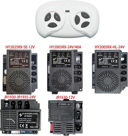 JR1602FCC 2.4G Bluetooth Remote Control for Power Wheels - White Remote Transmitter for Electric Car Toys