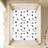 miaozhen 1 Pack 52x28 Cotton Baby Crib Sheets Soft Stretchy Cute Animal Black Cat Handdrawn Crib Mattress Sheet