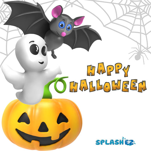 Halloween Bath Toys for Babies and Toddlers, No Hole Animal Bath Toys, BPA-Free, Mold-Free, Infant Bath Toys 1-18 Months