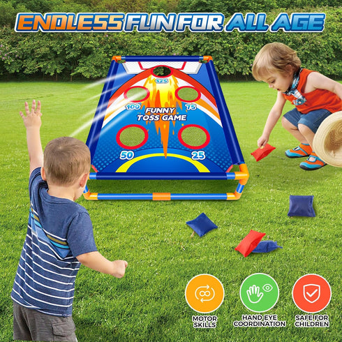 Bean Bag Toss Game for Kids, Ideal Gift for 3-8 Years Old, Outdoor Game for Family Party Birthday