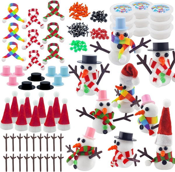 LanMa 9 Pack Snowman Kits,Fun Build a Snowman Craft for Kids Gifts
