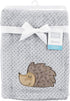 Hudson Baby Unisex Plush Waffle Blanket, Hedgehog Design, One Size