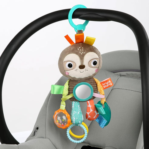 Bright Starts Sloth Plush Baby Toy for Strollers