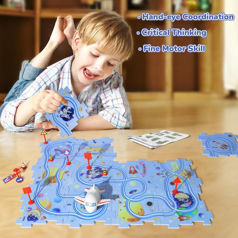 3-5 3 4 5 6 New Plastic Puzzles for Kids Ages with A Cute Vehicle, Toddler Puzzles Gift, Critical Thinking Educational