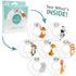 Baby Closet Size Dividers - 7X Safari Nursery Closet Dividers for Baby Clothes - Elephant Giraffe Zebra Lion Monkey