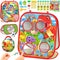 Gadetouq Dino Bean Bag Toss Game Toy for Kids, 6-1 Cornhole Board Outdoor
