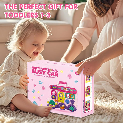 Ryotagift 1-2 1+ 1-3,Birthday 1+Year 1 2 Baby Busy Board for Year Old Boy Girl Gift,Musical Toddler Toys for Year