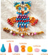 MIKNEKE 162 Wooden Loose Parts Sensory Bin Filler Toys - Mandala Rainbow Stacker Open Ended Educational Toys
