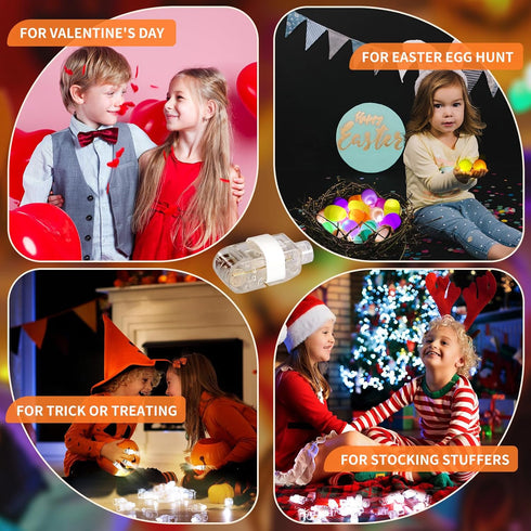 CALIFORNIA CADE ELECTRONIC Finger Lights, 50Pcs White Finger Flashlight for Kids Adult Party Favors Holiday Light up