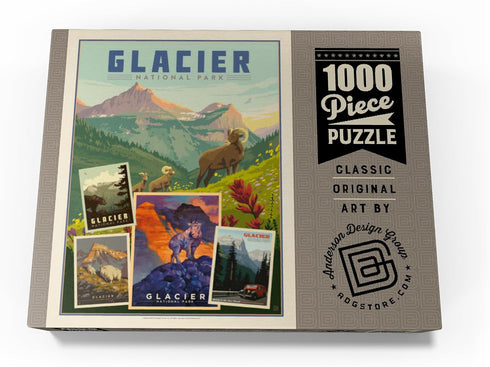 MyPuzzle Glacier National Park: Collage Print - Premium 1000 Piece Jigsaw Puzzle for Adults