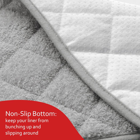 3 Pack Quilted Thicker Changing Pad Liner Waterproof, Fit for Changing Table Liners are Warm On a Baby's Back Non-Slip