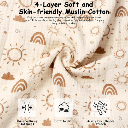 3-6 1.0 2 Pack 2-Way MEXXI Baby Sleep Sack Months TOG, Muslin Wearable Blanket, Baby Sleeping Bag with Zipper