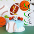 18 Pieces Sports Party Decorations, Sports Themed Birthday Supplies with 2 Banners and 16 Hanging Swirl Paper Garland