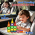 Kerhitoy 48PCS Set 3+ Mini Magnetic Tiles Travel Years | Kids Magnetic Building Blocks with Iron Box | STEM Educational