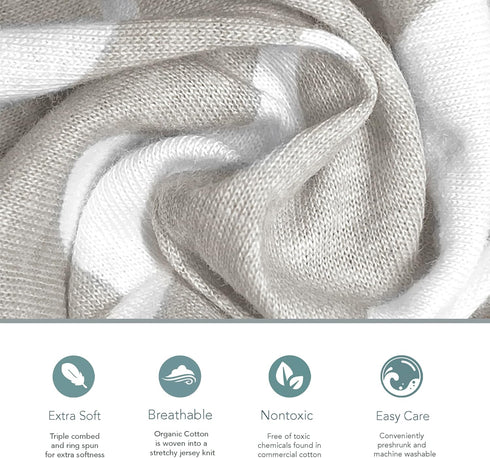 100% 28 52 6 1st, Organic Cotton Fitted Sheets for Standard Crib and Toddler Mattresses/Pads x and up to Thick. Boys