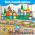 Set 5pcs Oriate Rolling Magnet Train for Magnetic Tiles, Magnet Tiles Toy Train for Road Magnetic Tiles, Free Wheel