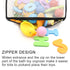 Bath Toy Organizer, Extra Large Opening Bathroom Toy Holder, Multiple Ways to Hang, Bottom Zipper Storage Bag
