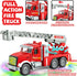 3-5, 1 2 3 4 5 6 Toddler Boy Toys, Fire Trucks for Toddlers Lights Music Toy Cars with Rotating Extend Ladder