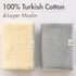 100% 4-Layer (2, 33x33 inches) Baby Blankets for Boys & Girls Organic Turkish Cotton Muslin Blankets for Newborn