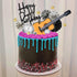 BANBALLON 15 PCS Guitar Cake Toppers Music Theme Birthday Cake Decorations for Musical Theme Parties