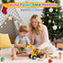 2 1 3 4 5 6 Car Toys for Toddlers, Excavator Toy with Flashing Lights Music, Toy Trucks Construction Vehicle