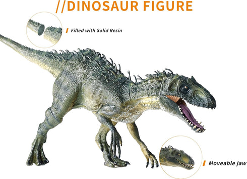 2Pcs Set, 15.7" 12.2" Dinosaur Large Tyrannosaurus Rex and Realistic T-rex, Educational Dinosaur Action Figure Wildlife