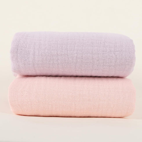 2 Pack 40 40 Inches, 100% Muslin Swaddle Blankets for Newborns, Large x Cotton Receiving Blankets, Soft and Breathable