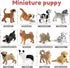 12PCS Mini Dog Figurines - Realistic Hand Painted Tiny Dog Toys Playset for Kids, Miniature Puppy Cake Topper