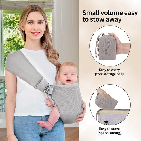 6-40 lbs, Baby Sling Carrier Newborn to Toddler, Upgraded Adjustable One-Shoulder Lightweight Portable Carrier