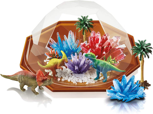 4M Crystal Growing Dinosaur Terrarium DIY STEM Toys - Educational Lab Science Experiment Kit for Kids