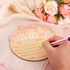 Penitue Hello World Newborn Name Sign, Wooden Pink Bow and Flower Baby Birth Announcement Board Newborn Welcome Sign
