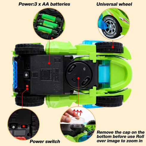 Dinosaur Toys for Kids 3-5, Transforming Dinosaur Car Toy with Light Music for Toddlers, Dino Transformer Toys