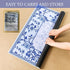 Sonwyoung 1 31.5" 31.5" Chinoiserie Mahjong Mat with Carrying Bag x Blue and White Rubber Anti Slip and Noise Reduction