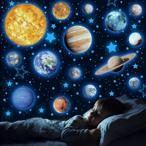 Solar System Wall Decals Glow in The Dark Stars 780 PCS, Glowing
