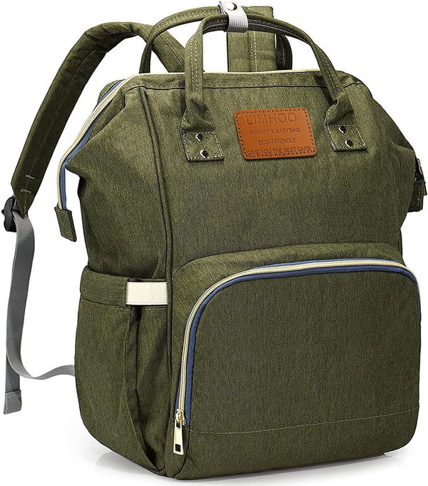 LIMHOO Diaper Bag Backpack for Men Dad, Waterproof Large Canvas Camo Nappy Bags,