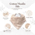 Mikito Set Organic Cotton Newborn Gift Box, Unisex Baby Gift incl. Muslin Lovey Comforter + Bandana Bib + Wooden