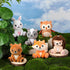 6 4 Inch Aoriher Pcs Mini Woodland Animals Stuffed Gift Cute Bear Rabbit Squirrel Raccoon Stuffed Keychain for Shower