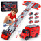 Versatile Transforming Truck with Race Tracks for Kids Ages 3-7 - Foldable