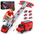 Versatile Transforming Truck with Race Tracks for Kids Ages 3-7 - Foldable