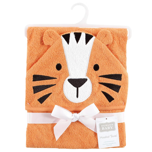 Hudson Baby Unisex Hooded Towel for Infants, Tiger Design, One Size