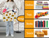 Sunflower Empty Gift Storage Basket Collapsible Canvas Baby Toy Bin Decor(Yellow)