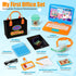Cleboen Set Headset, 3-5-7 Pretend Play Home Office for Kids Toy Laptop Computer, LCD Writing Tablet, Pop Fidget