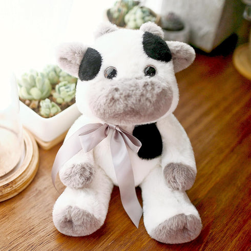 uoozii Warmable Cow Stuffed Animal - 12" Microwavable Unscented Weighted Plush, Coolable & Heatable Gift