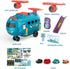 Dwi Dowellin Airplane Car Toy, Steering Wheel Toys for 3-6 Year Olds with Sound and Light, Educational Gift, Blue